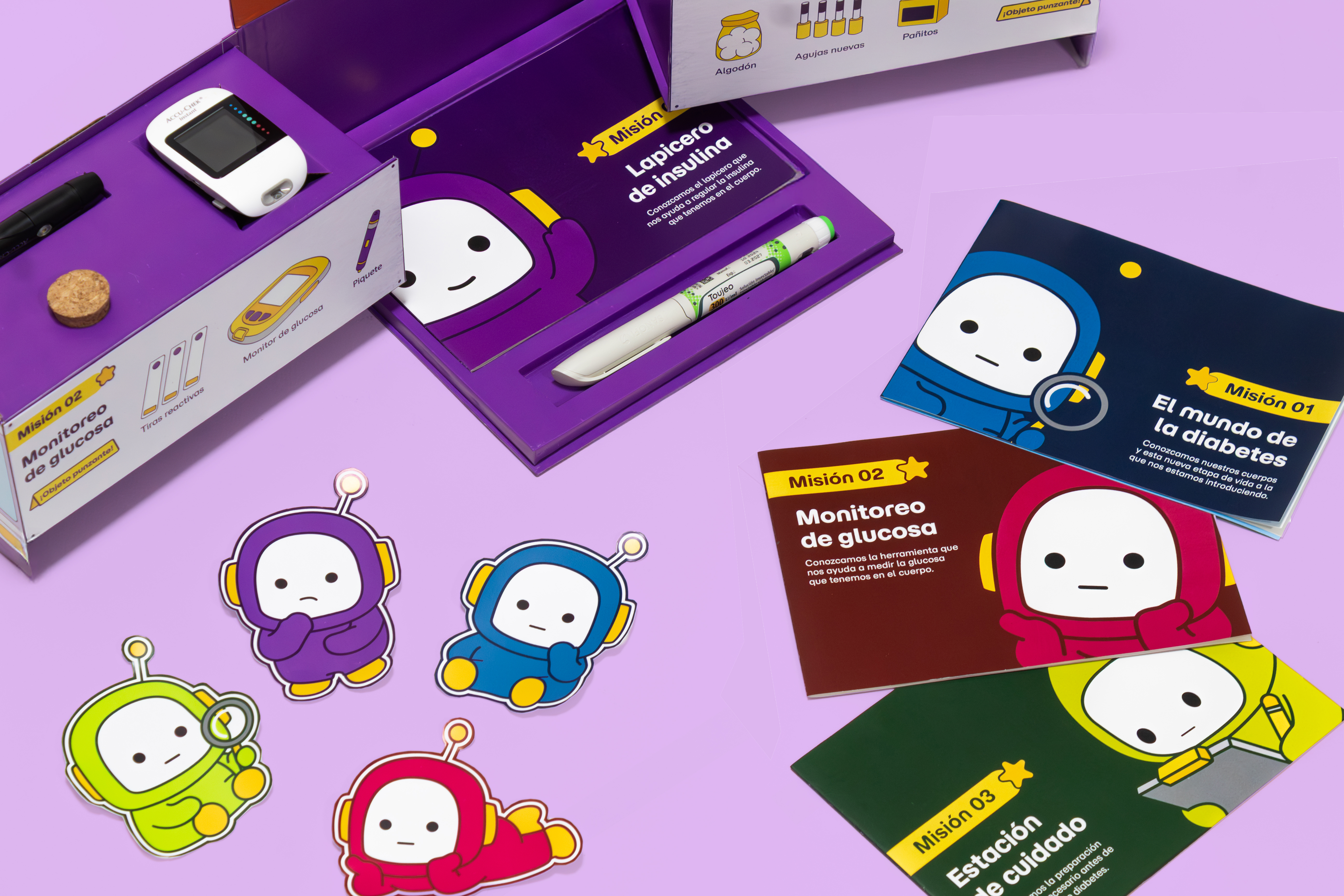 Glucosmos packaging and character system